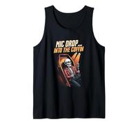 Mic Drop Into The Coffin Funny Skeleton Comedy Night Lover Tank Top