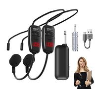 Mic Headgear - Uhf Wireless Instructional Mic, Cordless Headset | Uhf Dynamic Handheld Mic Gear, Rechargeable Headgear Wireless Mic for Voice Amplification in Fitness Conferences Officce Work