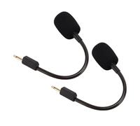 Mic Replacement, 2 PCS 3.5mm Detachable Game Microphone Boom, Compatible with BlackShark V2 / V2 Pro/V 2 SE Gaming Headsets, OFC Cable with Foam (Black)