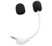 Mic Replacement Microphone Boom fits for Kingston HyperX Cloud, Cloud X and Cloud II 2nd Version for PS4 Xbox One Nintendo Switch Computer PC Gaming Headsets Noise Cancelling 3.5mm Jack White