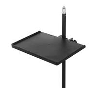 Mic Sound Card Holder For Recording Microphone Stand Tray Clamp-On Mic Rack Tray Height Adjustable With O-Rings Clamps Sound Card Tray Clip Holder
