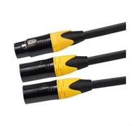 Mic Splitter Cable 3FT 1 Female 2 Male Mic Splitter Cable 3FT | Oxygen-free copper conductors, clear sound transmission, for braided shielding, flexible PVC jacket