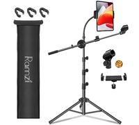 Mic Stand,6 In 1 Microphone Stand Floor Boom Mic Stand Support Boom Gooseneck Mic Clips Tablet Phone Holder Free Switching With Mic Stand Bag