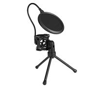 Mic Stand Desk, Microphone Boom Arm Stand with Shock Mount Filter Bracket, Shockproof Mic Stand for Podcast Studio, Desktop Microphone Stand