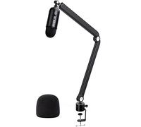 Mic Stand for Blue Yeti, Heavy Duty Microphone Boom Arm with Cable Management & Pop Filter, 3/8" to 5/8" Adapter Compatible with Yeti X/Pro, HyperX QuadCast/S, Shure SM7B/MV7, FIFINE AM8/K669B, AT2020