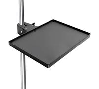 Mic Stand Tray Adjustable Clamp-On Microphone Stand With Phone Holder - Heavy-Duty Utility Rack Tray For Live Streaming Studio, Karaoke Stage, Music Sheet & Podcast Recording (2 phone holder)