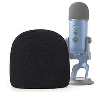 Mic Windscreen Cover Compatible with Blue Yeti, Yeti Pro Pop Filter, for Blue Yeti Microphone Cover Foam Wind Shield by SUNMON (Black)