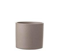 Mica Decorations Era Flower Pot Round Light Grey Relief - 17 x Ø 19 cm