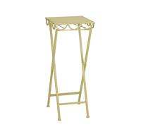 MICA Decorations Rosalie Outdoor Plant Table - Plant Stand for Indoor Plants 68 x 28 cm - Foldable - Iron - Light Green