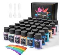 Mica Powder, 36 Colors (10g), Pigment for Epoxy Resin, Soap, Bath Bomb