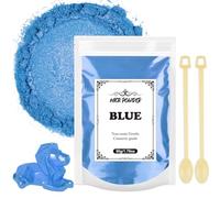 Mica Powder 50g, Epoxy Resin Pigment Powder Suitable for Soap Paint, Cosmetics, Lip Gloss, Eyeshadow, Bath Bomb, Candle, Resin Powder Paint (Blue)
