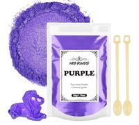Mica Powder 50g, Epoxy Resin Pigment Suitable for Soap Paint, Cosmetics, Lip Gloss, Eyeshadow, Bath Bomb, Candle, Resin Powder Paint (Purple)