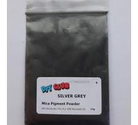 Mica Powder Pigment Dye - 10g Bag - Ultra-Fine Colorant for Epoxy Resin, Soap Making, Candles, Slime, Nail Art, Jewelry Making - Safe & Non-Toxic Pigment Vibrant Colour (Silver Grey)