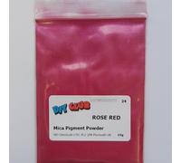 Mica Powder Pigment Dye - 10g Bag - Ultra-Fine Colorant for Epoxy Resin, Soap Making, Candles, Slime, Nail Art, Jewelry Making - Safe & Non-Toxic Pigment Vibrant Colour (Rose Red)