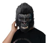 Micacorn Chimpanzee Mask Black Gorilla Head Mask King Kong Wild Animal Mask Latex Realistic Masks Ape Novelty Halloween Dressing Up Costume Party Animal Anime Cosplay Masks for Party Props