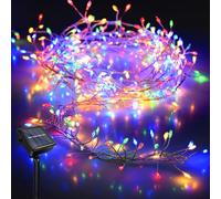 Micacorn Solar Garden Lights, 200LEDs Christmas Solar Willow Tree Lights, 6M/20Ft Waterproof Fairy String Light 8 Modes Firecracker Copper Wire Light for Home Yard Christmas Decoration