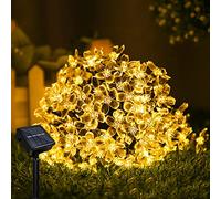 Micacorn Solar String Lights - 23ft, 50 LEDs, Waterproof, 8 Modes, Flower String Lights for Outdoor Wedding Party & Christmas Decorations