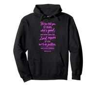 Micah 6:8 Do Justice Love Kindness Walk Humbly Scripture God Pullover Hoodie