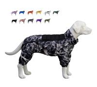 Micai Warm Dog Coat, 4 Legs Covered Waterproof Windproof Reflective Vest, Zippered Adjustable Outdoor Snow Jacket for Small Medium Large Dogs - Black S