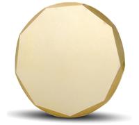 MICAIKEM 1-1/4" x 1/8" Thick Solid Brass Beveled Edge Blanks Coin Blanks Tags Heavy Duty 3mm Thick for Engraving and Hand Stamping. Pack of 5