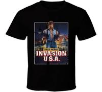 MICAOJI Best PrcieChuck Norris Invasion USA 80s Action Movie T Shirt T Shirt Black M