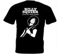 MICAOJI Billy Squier Live in The Dark T Shirt All Black 3XL