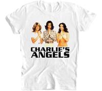 MICAOJI Charlies Angels T Shirt Retro 70s TV Farrah Fawcett Hawaii FiveO Magnum M133 White 3XL