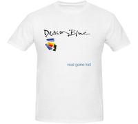 MICAOJI Deacon Blue Real Gone Kid Graphic T Shirts for Men Crew Neck White M