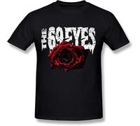 MICAOJI Men's The 69 Eyes T Shirt Comfortable Casual Short Sleeve Tops Black 3XL