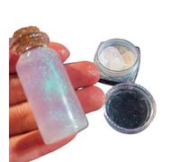 Micas Powder for Resin Craft Jewelry Making Portable Pearlescent Glitters Pigment with Multicolor Effects Craft Glitters Powder