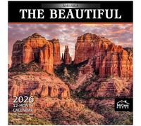 MICASA America the Beautiful 2026 Wall Calendar 12 Month | 12" x 24" Open | Thick & Sturdy Paper | Giftable | Calendar 2026