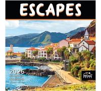 MICASA Escapes 2026 Wall Calendar 12 Month | 12" x 24" Open | Thick & Sturdy Paper | Giftable | Calendar 2026