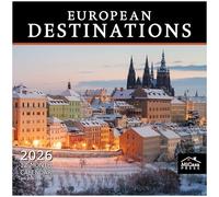 MICASA European Destinations 2026 Wall Calendar 12 Month | 12" x 24" Open | Thick & Sturdy Paper | Giftable | Calendar 2026
