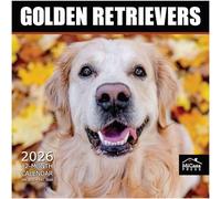 MICASA Golden Retrievers 2026 Wall Calendar 12 Month | 12" x 24" Open | Thick & Sturdy Paper | Giftable | Calendar 2026