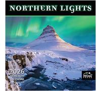 MICASA Northern Lights 2026 Wall Calendar 12 Month | 12" x 24" Open | Thick & Sturdy Paper | Giftable | Calendar 2026