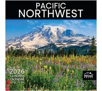 MICASA Pacific Northwest 2026 Wall Calendar 12 Month | 12" x 24" Open | Thick & Sturdy Paper | Giftable | Calendar 2026