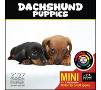 MICASA PRESS Dachshund Puppies Mini Wall Calendar 2027 | 12 Month | 7" x 14" Open | Thick & Sturdy Paper | 2027 Mini Calendar Cute Puppy Weiner Dog