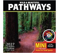 MICASA PRESS Pathways Mini Wall Calendar 2027 | 12 Month | 7" x 14" Open | Thick & Sturdy Paper | 2027 Mini Calendar Scenic Nature