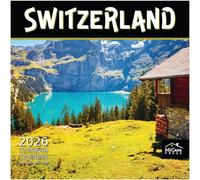 MICASA Switzerland 2026 Wall Calendar 12 Month | 12" x 24" Open | Thick & Sturdy Paper | Giftable | Calendar 2026