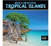 MICASA Wild & Beautiful Tropical Islands 2026 Wall Calendar 12 Month | 12" x 24" Open | Thick & Sturdy Paper | Giftable | Calendar 2026