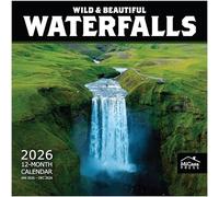MICASA Wild & Beautiful Waterfalls 2026 Wall Calendar 12 Month | 12" x 24" Open | Thick & Sturdy Paper | Giftable | Calendar 2026