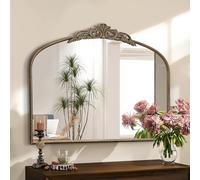 Micasso Large Arendahl Traditional Ornate Wall Mirror, 29"x 36" Antique Gold Decorative Baroque Arch Mirror for Entryway, Fireplace, Living Room, Hallway, Bathroom