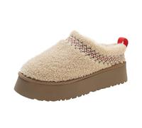 Micaxili Women's Platform Mini Boots - Fluffy Fur Lined Winter Ankle Boots - Ladies House Slippers (KAQI-36)