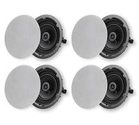 Micca Architecture Series 2-Way in Ceiling in Wall Speaker, Rimless Design, 6.5 Inch Woofer, 8-Inch Cutout Diameter, 4 Pack, White