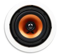 Micca M-6C 2-Way in-Ceiling Round Speaker, 7.6" Cutout Diameter, Whole House Audio, Home Theater, Indoor or Covered Outdoor, 6.5" Woofer, 1" Tweeter, White, Paintable, Each