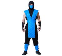 miccostumes Men's Ninja Blue Fighter Halloween Cosplay Costume(men s)