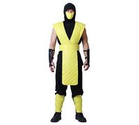 miccostumes Men's Ninja Yellow Fighter Halloween Cosplay Costume (men xl)