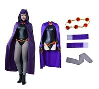 miccostumes Women's Costume Magical Girl Cosplay Fighting Bodysuit Full Set With Purple Hooded Cloak