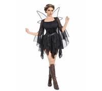 miccostumes Women's Elf Medieval Dress Magical Girl Cosplay Costume Fairy Viking Dress Halloween Party (Black, XL)