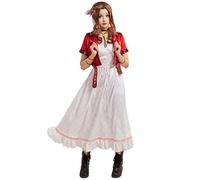 miccostumes Women's Game Cosplay Costume Dress Set with Accessory (white, S)